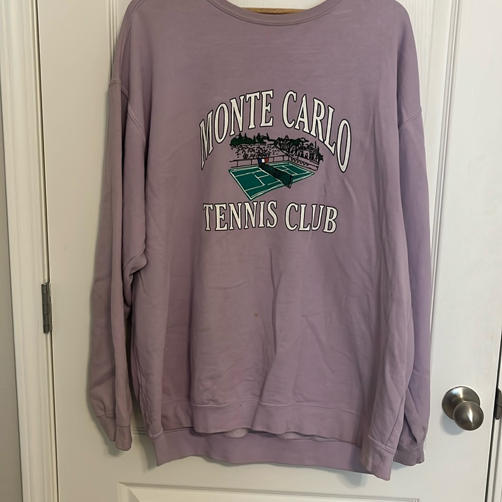 Firstport XXL light purple sweater with acute staining
